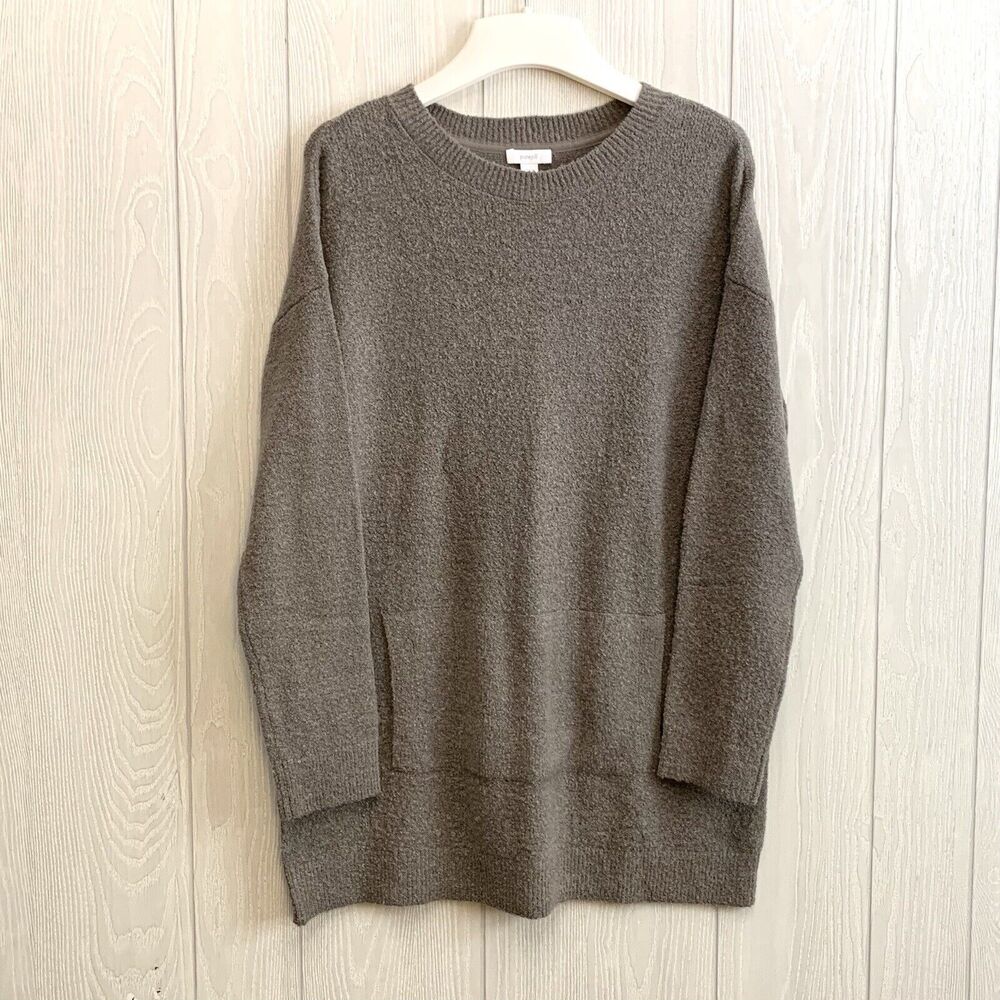 Pure Jill Oversized Sweater Front Pocket Portabello XS NWT